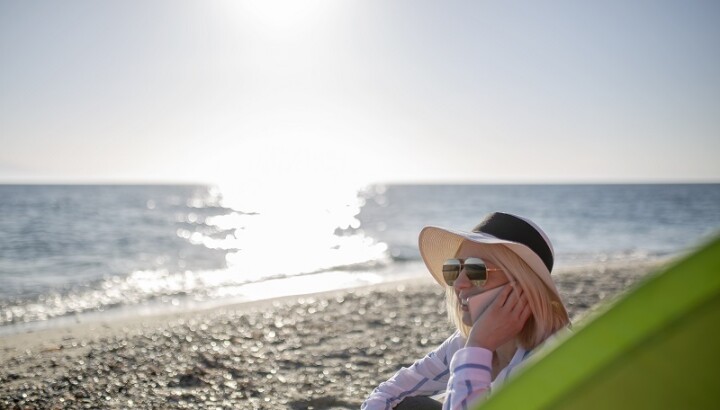 kobieta na plaży